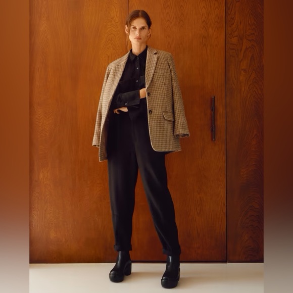 NEW Everlane Womens The TENCEL™ Relaxed Chino Pants Soft Slouchy Black 6 - Picture 7 of 16